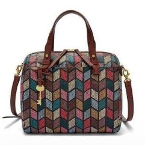 Fossil multicolor Rachel satchel crossbody shoulder bag
